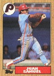1987 Topps Baseball Cards      255     Juan Samuel